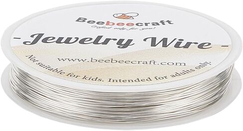 Beebeecraft 28 سلك نحاسي 925 سلك مجوهرات مطلي بالفضة الاسترلينية 164 قدم سلك خرز دائري مقاوم للتلطيخ لمستلزمات صناعة المجوهرات والحرف اليدوية in Saudi Arabia
