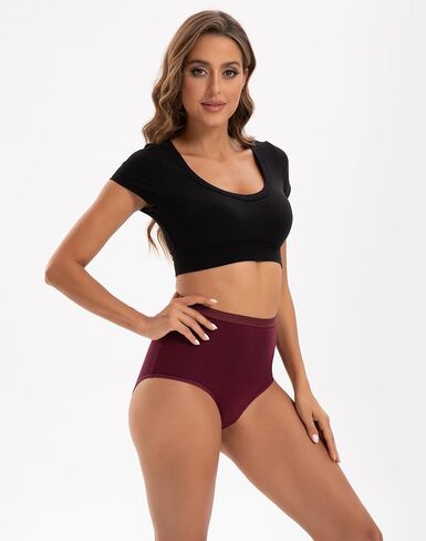 INNERSY Women's Cotton Underwear Super High Waisted Briefs Soft Full Coverage Panties 4 Pack in Saudi Arabia