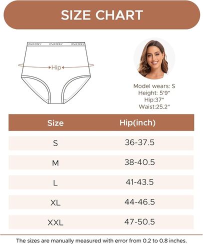 INNERSY Women's Cotton Underwear Super High Waisted Briefs Soft Full Coverage Panties 4 Pack in Saudi Arabia