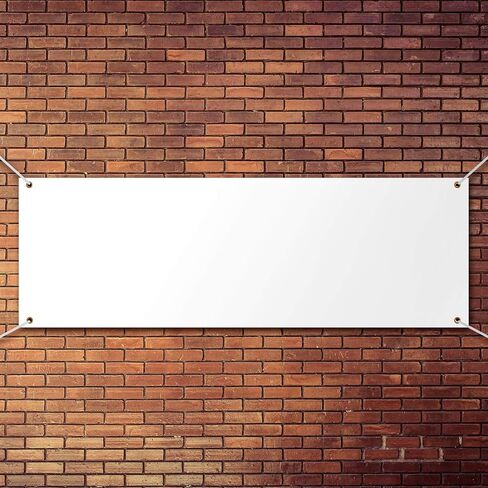 Large Blank Banner Sign, Oxford Cloth White Banner with Hanging Rope for Wall Sign, DIY Painting Writing Banner Flag Indoor Outdoor Display, Anniversary Birthday Party Decoration DIY Banner for Business Office Easy to Hang (180x90cm / 71x35in) in Saudi Arabia