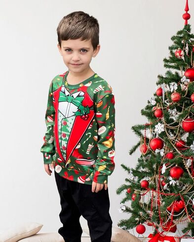 TUONROAD 6-16T Boys Girls Ugly Christmas Sweatshirt Kids Fleece Xmas Sweater Pullover Shirts for Teens in Kuwait