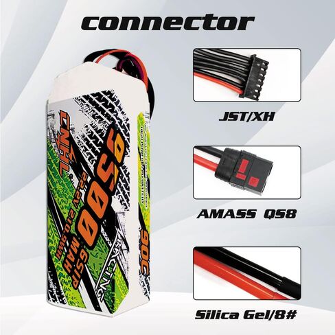 CNHL 10000mAh 4s Lipo Battery 100C 14.8V Lipo Battery Soft Case RC Battery with QS8 Connector Compatible with RC Car Truck Tank RC Boat Racing Models(2 Packs) in Saudi Arabia