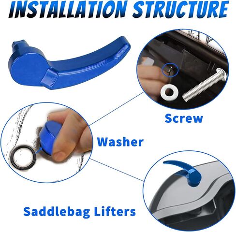Motorcycle Saddlebag Latch Kit Saddle Bag Lifter Compatible with Harley Davidson Touring Street Glide, Electra Glide, Road King, Ultra Limited 2014-2021 Red in Kuwait
