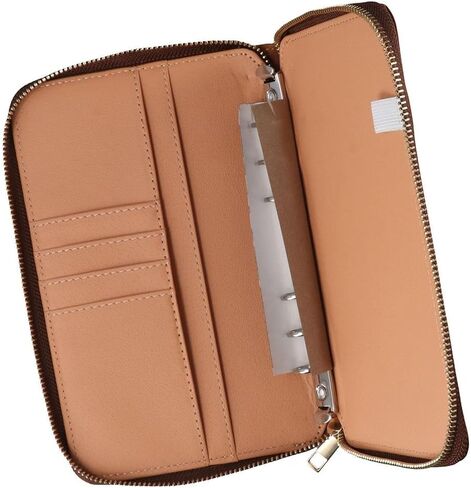 dohobby A6 Leather Budget Binder Cash Envelopes, Money Saving Cash Notebook with Zipper 6 Rings Refillable Money Wallet in Saudi Arabia