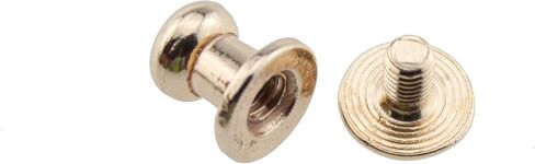 TAODAN 20PCS Light Gold Solid Brass Round Head Button Stud Screw Leather Rivet Chicago Screws Button Rivets for Leather Craft Belt Wallet Handbag Repairs Decoration in Saudi Arabia