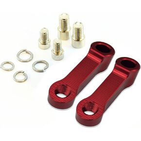 Motorcycle Bike Mirror Mount Risers Extenders Adapter 10mm 8mm Rearview Side Mirror Adapter Kit Riser Mount Extender for Motorcycle Scooters Sportbikes (Black, M10/M8)