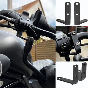 TAZGANTAX Motorcycle Rearview Mirror Down Bracket for Rebel 300 500 Side Handleber Mirror Mount Relocation Adapter Compatible with Ho-nda Rebel CMX500 CMX300 2017 2018 2019 2020 2021 2022 2023 2024