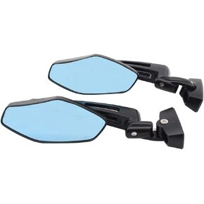 NewYall Set of 2 Right and Left Black Racing Rear view Mirror