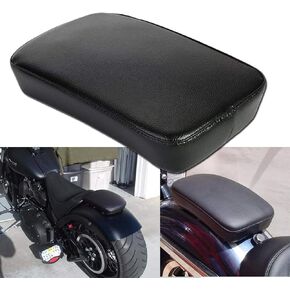 OSAN Leather Pillion Pad 6 Suction Cup Rear Passenger Seat for Harley Custom Bikes