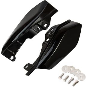 Benlari Gloss Black Mid Frame Air Deflectors Heat Shields Deflector 2009-2024 Compatible for Harley Davidson Touring Street Glide Road Glide Electra Glide Road King Ultra Limited Tri Glide CVO