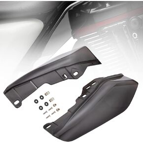 KIWI MASTER New Smoked Mid-Frame Air Heat Shield Deflectors Compatible for 2009-2024 Harley Touring/Trick Electra/Street/Tri/Road Glide King CVO Accessories, Dark Smoke