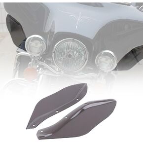 KIWI MASTER Fairing Air Deflectors for 1996-2013 Harley Touring Electra/Street/Tri Glide Accessories Side Wings Windshield Side Cover Shield, Dark Smoke