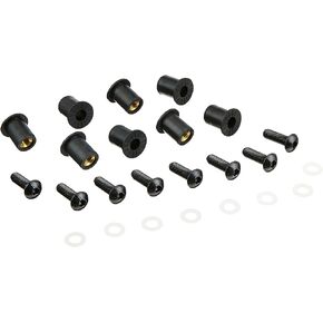 Puig 0957N Black Windscreen Screw Kit with Well Nut