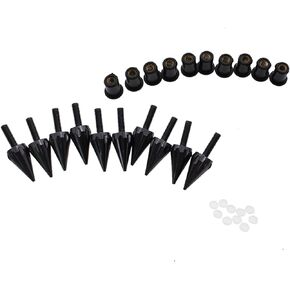 Motorcycle Black Spike Windshield Bolts Screw Nuts Fit For Honda CBR 600rr 1000rr for Suzuki GSXR 600 750 1000 for Yamaha R1 R6 R6s for Kawasaki ZX6R ZX9R ZX10R ZX12 (Black)