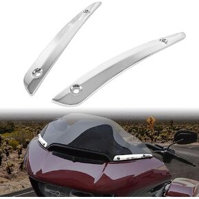 Chrome Windshield Side Trim for Road Glide 15-23, Motorcycle Split Windshield Trim Windscreen Trim for Harley Road Glide Ultra FLTRU FLTRX Special FLTRXS 2015-2023 Accessories (1 Pair)