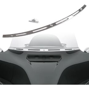 WYNMOTO Smoke 7" Wave Windshield Windscreen Compatible for 2014-2021 Harley Davidson Touring Street Glide/Electra Glide/Ultra Limited/Tri Glide FLHT FLHX FLHXS FLHTK 14-21