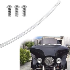 4 Slotted Track Polished Batwing Fairing Windshield Windscreen Trim Molding Clips Motorcycle Parts for Touring Street Glide Electra Tri Ultra Limited 1996-2013 97 98 99 00 01 02 03 04 05 06(Black)