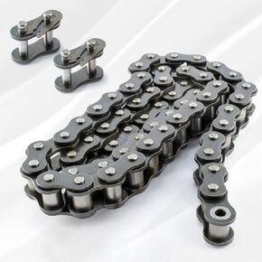35 Roller Chain 10 Feet - Carbon Steel Chain Link for Bicycle, Mini Bike, Motorcycle, Go Kart - Replacement Bike Chain with 2 Free Connecting Links (#35 Chain 10FT) - 319 Links