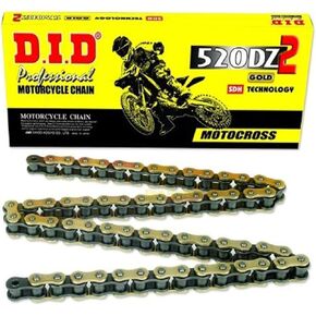 (520DZ-120) Gold 120 Link High Performance DZ2 Series Non-O-Ring Chain with Connecting Link