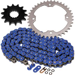 Caltric O-Ring Blue Drive Chain & Sprockets Kit Compatible with Yamaha Raptor 700R Yfm700R Yfm-700R 2006-2014 in Saudi Arabia