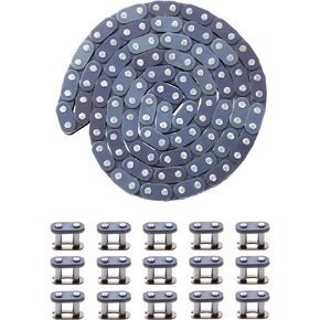 KAMIER T8F Drive Chain 134 Links Heavy Duty for 49cc 50cc 2-Stroke GB Syx Moto Holeshot Metotec Xtreme X-pro SSR Coolster Kids Pit Dirt Bike 43cc 47cc Mini ATV Quad Super Pocket Rocket Bike Moto Parts