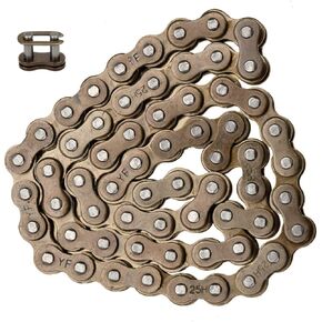 HIAORS 25H 62 Links Starter Chain with Master link for 50cc 70cc 90cc 110cc Coolster 125cc Electric Start Taotao SunL Peace JCL Baja Kazuma Falcon ATV Go Kart Go-karts Quad