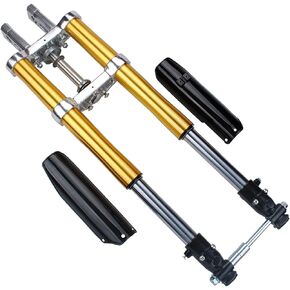 Motorcycle front shock absorber Dirt Pit Bike Triple Tree Clamp Inverted Forks Front Fork Shock Assembly Shock Absorber Forks Suspension for CRF50 XR SDG SSR PIT BIKES 125 110