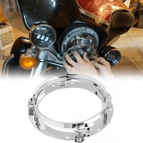 5.75 Inch Round Headlight Motorcycle Mounting Bracket Ring Mount Brackets For Motorcycle (Chrome)