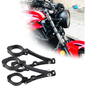 Motorcycle Headlight Bracket 36-40mm Black Headlamp CNC Fork Tube Side Mount Bracket for Most Motorbikes