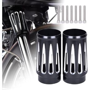 Goldfire Motorcycle Fork Slider Covers CNC Upper Boot Shock Absorbers for H-D 1997-2017 Touring All Models