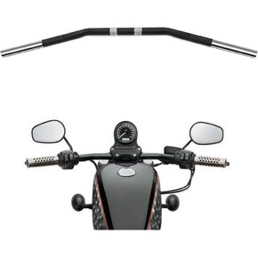 Alpha Rider 1 inch Drag Style Steel Handlebars Drag Bar Dimpled for Harley Sportster 883 1200 Nightster 07-later XL