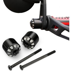 Show Chrome Can-Am Ryker Anti-Vibration Handlebar End Weights - Stainless Steel, Etched, Compatible with OEM Handguards & Increased Weight for Dampening, Fits 600/900 Models (2019-2024+)