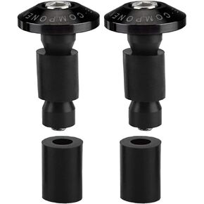 Fydun Motorcycle Handlebar End Slider Plug Caps for Racing ATV Offroad 22mm 7/8inch (Silver)