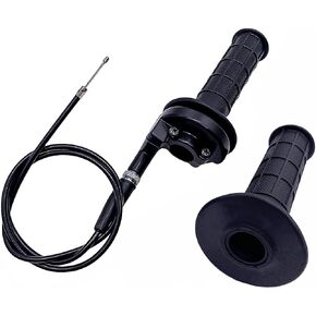 Auto-Moto Twist Throttle Cable Housing Grips Set for Mini Bike Pit Bike Dirt Bike MOTOVOX MBX10 MBX11 and Warrior MB165 MB200 5.5HP 6.5HP196cc