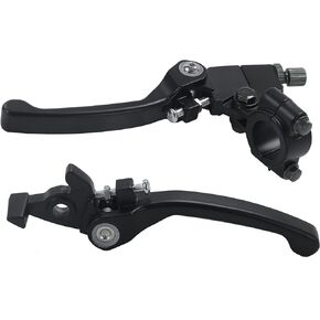 Black Folding Aluminum Clutch Brake Lever Compatible with 22mm 7/8 inch Handlebar 110cc 125cc 140cc TTR 125cc SSR Xmotos Apollo 125 Pit Dirt Bike Motorcycle
