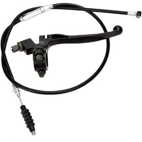 HIAORS 7/8 Inch Handlebar Left Clutch Lever and Clutch Cable with Adjuster for 50cc 70cc 90cc 110 cc 125cc Yamaha Kawasaki Suzuki Tao Tao SSR Pit Dirt Motor Bike Black