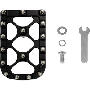 HDBUBALUS Offroad Large Brake Pedal Pad Cover Aluminum Fit for Harley Touring Electra Glide Road Glide Heritage Softail Dyna Black