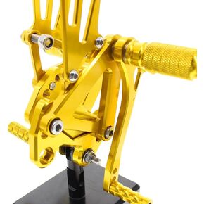 Krace Rearsets Fit For Kawasaki Ninja ZX6R ZX9R 1999-2002,ZZR600 2005-2008 Foot Pegs Rear Set Footrests Brake Shift Pedals Fully Adjustable Foot Boards