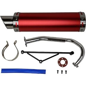 RedCap High Performance Exhaust System Muffler for GY6 50cc Scooter Moped TaoTao Jonway Kymco 139QMB (Black)