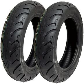 MMG Set of 2 Tires 90/90-10 (3.50-10) Tubeless Front and Rear Motorcycle Scooter Moped in Kuwait