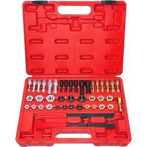 SZSYD 49Pcs Thread Chaser Set, Thread Restorer Kit Includes 24 Rethreading Dies, 22 Rethreading Taps and 3 Thread Files, Thread Repair Kit with UNF, UNC and Metric Size
