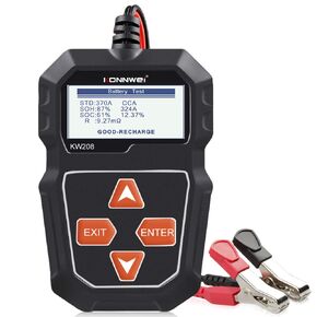 KONNWEI KW208 12V Car Battery Tester, 100-2000 CCA Load Tester Automotive Alternator Tester Digital Auto Battery Analyzer Charging Cranking System Tester for Truck Marine Motorcycle SUV Boat
