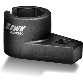 EWK 7/8" (22mm) Oxygen Sensor Socket, 3/8" Drive O2 Sensor Removal Tool with Wire Gate, 6-Point