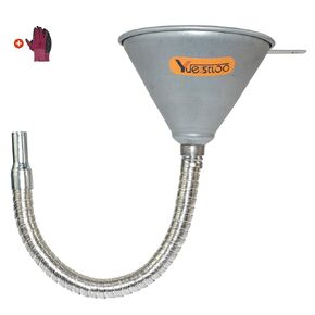 Yuesstloo 24.8" Steel Bendable Spout Funnel with Filter for All Automotive Oils, Diesel Fuel and Other Liquids, with Gloves