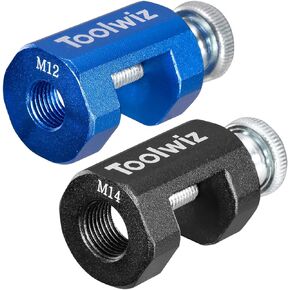 Toolwiz 2pcs Spark Plug Gap Tool with 32 Blade Steel Feeler Gauge, Spark Plug Gapping Tool Compatible with 12mm 14mm Thread Spark Plugs Valve Adjustment Tool