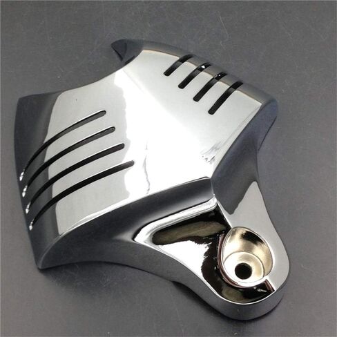 HTTMT MT246-008-A- غطاء قرن رأس النسر الكروم متوافق مع 1992 وما فوق Harley-Davidson مع حامل جانبي "جرس البقر" وجميع قضبان V مع ضوء LED أحمر in Saudi Arabia