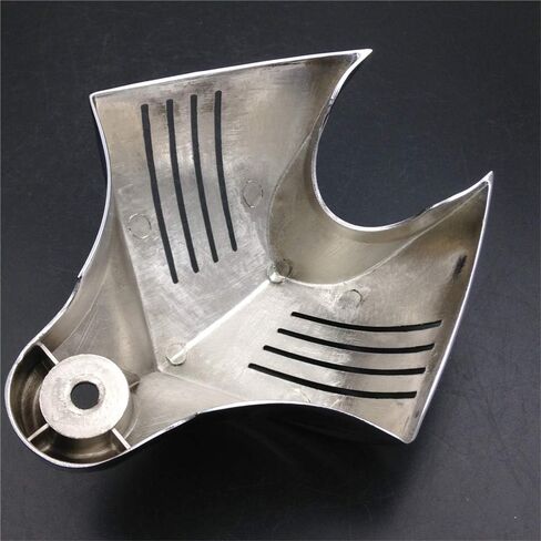 HTTMT MT246-008-A- غطاء قرن رأس النسر الكروم متوافق مع 1992 وما فوق Harley-Davidson مع حامل جانبي "جرس البقر" وجميع قضبان V مع ضوء LED أحمر in Saudi Arabia