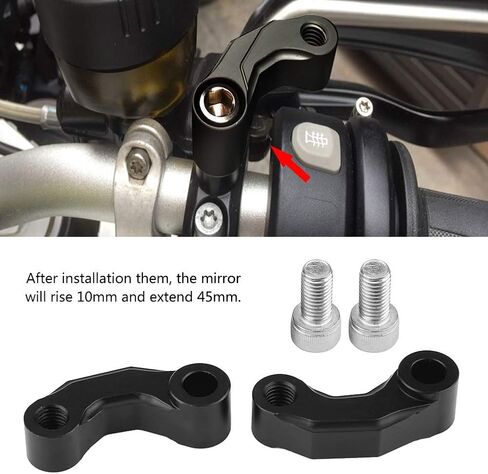 موسع المرآة - محول تركيب المرايا للدراجات النارية، محول دعامات تمديد مرآة الدراجة النارية لـ R1200GS LC، مغامرة R nine T R1200R موسعات مرآة الدراجة النارية in Kuwait