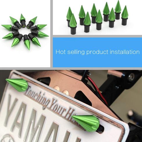 Motorcycle Black Spike Windshield Bolts Screw Nuts Fit For Honda CBR 600rr 1000rr for Suzuki GSXR 600 750 1000 for Yamaha R1 R6 R6s for Kawasaki ZX6R ZX9R ZX10R ZX12 (Black) in Kuwait