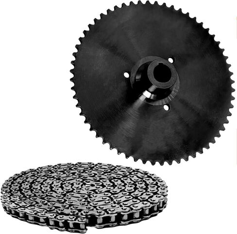 Go Kart Live Axle Steel Sprocket 60 سنًا يناسب سلسلة #40#41#420 مع 1 بوصة تتحمل 1/4 بوصة - ضرس فقط in Kuwait